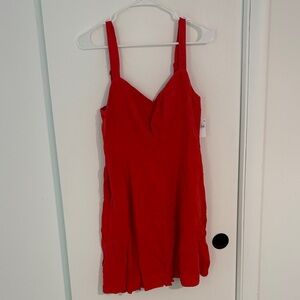 Old Navy Vibrant Red Smocked Top